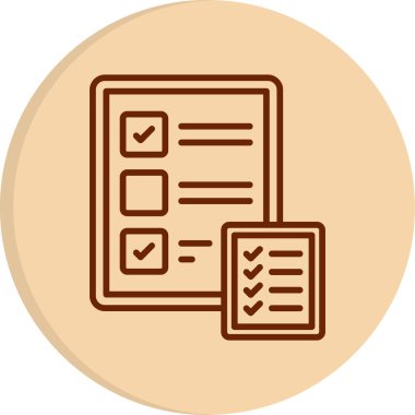 Kontrol listesi. Web simgesi basit illüstrasyon 