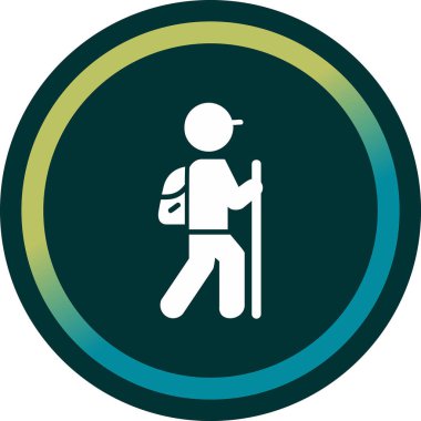 Yürüyüş man web simgesi vektör illüstrasyonu 