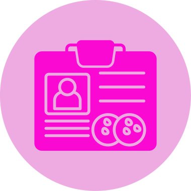 Üyelik kartı web simgesi, vektör illüstrasyonu