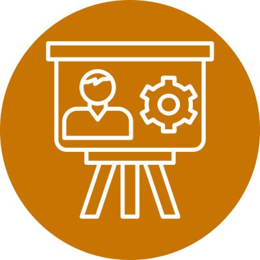 Proje Yönetimi düz simge vektör çizimi 