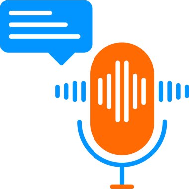 vector illustration of Voice message icon                        