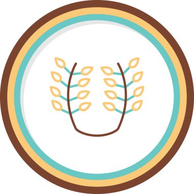 Laurel Çelengi. Web simgesi basit illüstrasyon