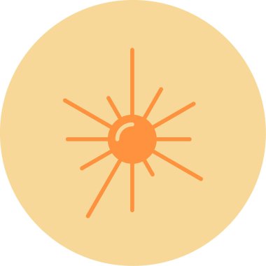Güneş. Web simgesi basit illüstrasyon 