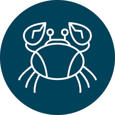 Yengeç simgesi, vektör illüstrasyonu basit tasarım 