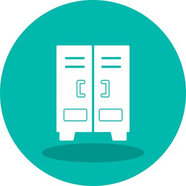 Dolap. Web simgesi basit illüstrasyon  