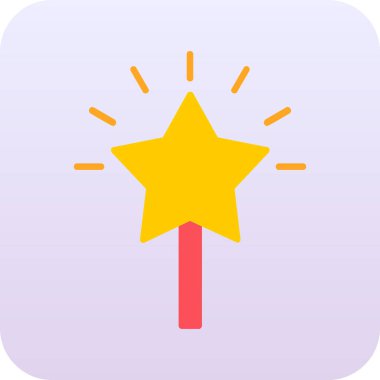 Bir yıldız simgesinin vektör illüstrasyonu 