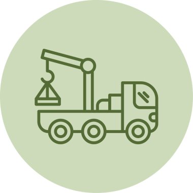 Vinç. Web simgesi basit illüstrasyon 