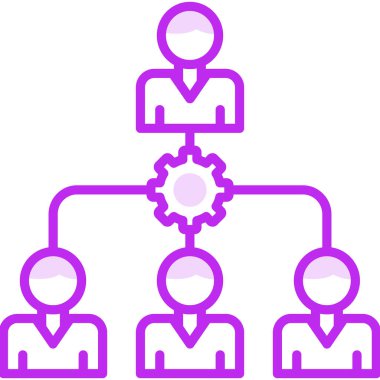 İnsan kaynakları yönetim vektörü düz vektör çizimi 