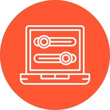 Simgeleri aç / kapat, vektör illüstrasyonu basit tasarım