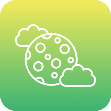 Dolunay simgesi, vektör illüstrasyonu