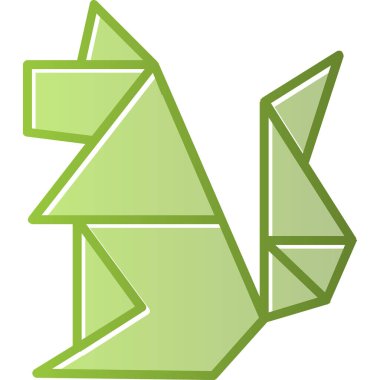 kağıt sincap simgesi, ağ basit illüstrasyon