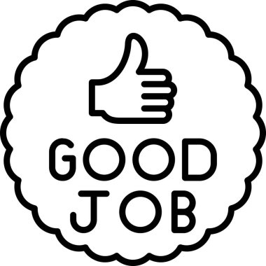 Başparmağı havada iyi iş işareti, vektör illüstrasyonu                