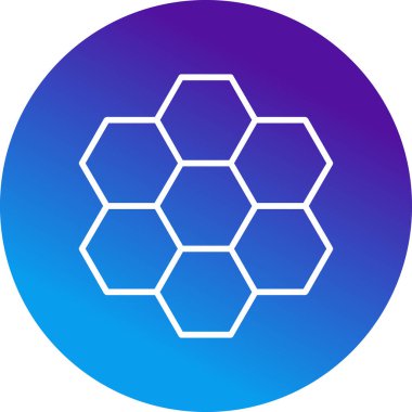 altıgen web simgesi, vektör çizim