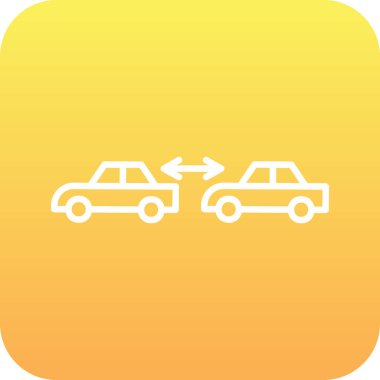 Araba mesafesi konsepti ikonu. Web basit illüstrasyonu