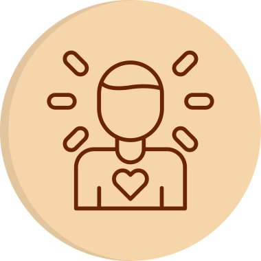  Özsaygı simgesi, vektör illüstrasyonu