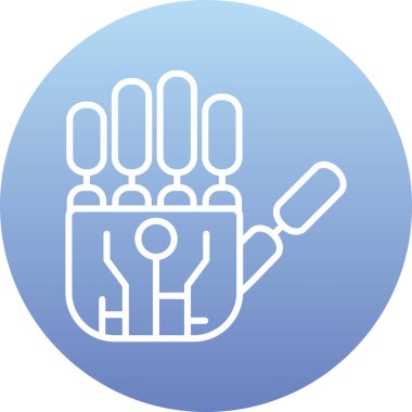 Modern Robotik El simgesinin vektör çizimi           