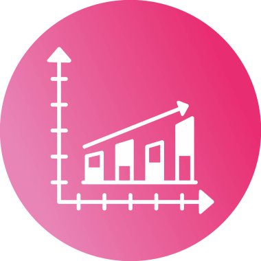 Kar grafiği simgesi, vektör illüstrasyonu