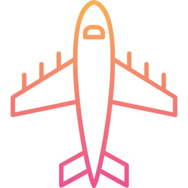 Uçak. Web simgesi basit illüstrasyon 