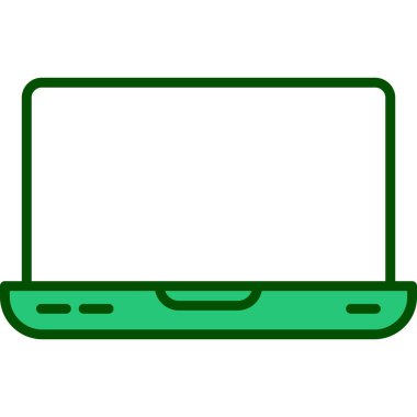 dizüstü bilgisayar simgesi, vektör illüstrasyonu basit tasarım