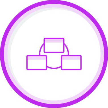 organizasyon yapı simgesi, vektör illüstrasyon basit tasarım