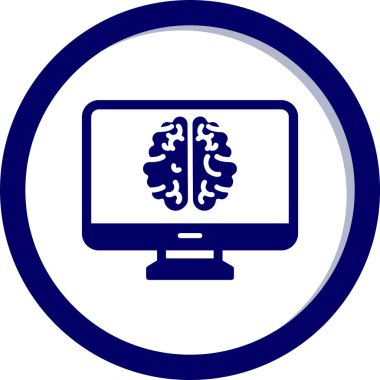 bilgisayar ekranı simgesi, vektör illüstrasyonu basit tasarım