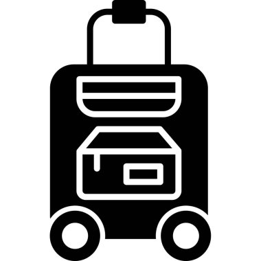 Bagaj web simgesi, vektör çizim 