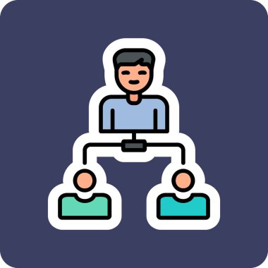 Hiyerarşi web simgesi basit illüstrasyon