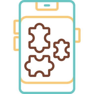 vektör illüstrasyonu, bulmaca ögesi simgesi 