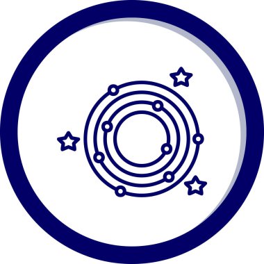 Galaxy web simgesinin vektör illüstrasyonu 