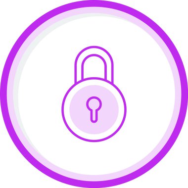 kilit düz simge vektör çizim