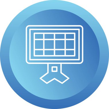 Monitör simgesinin vektör illüstrasyonu 