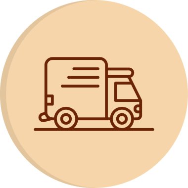 Teslimat. Web simgesi basit illüstrasyon