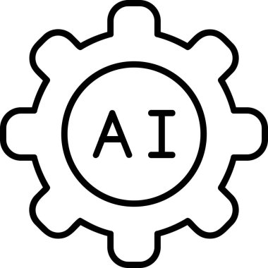 Ai Ayarları web simgesi, vektör illüstrasyonu 