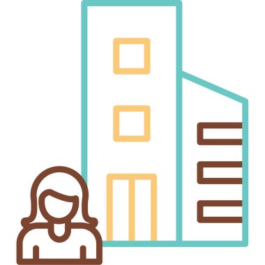 Atılgan ve kadın avatar. Web simgesi basit illüstrasyon 