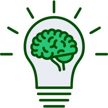 Fikir simgesinin vektör illüstrasyonu 