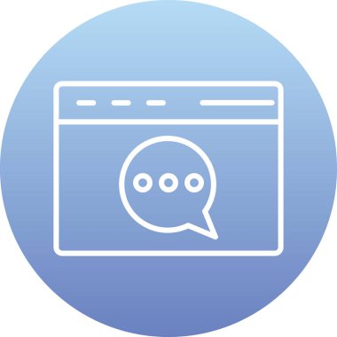 Web sohbet renk çizgisi vektörü simgesi 