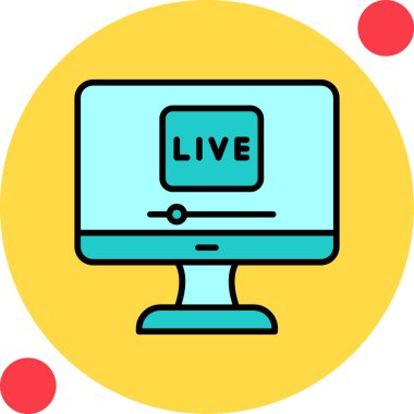 Yaşa. Web simgesi basit bir illüstrasyon. Ben...