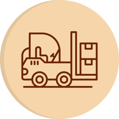 Modern Forklift simgesinin vektör çizimi         