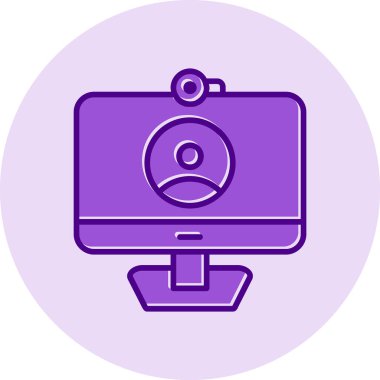 Video Arama simgesi, düz tasarım