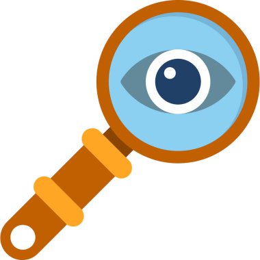 büyütme cam simgesi, vektör illüstrasyonu basit tasarım