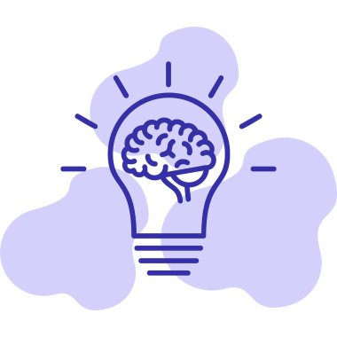 Fikir simgesinin vektör illüstrasyonu 