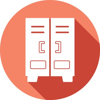 Dolap. Web simgesi basit illüstrasyon  