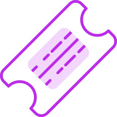 Bilet. Web simgesi basit illüstrasyon