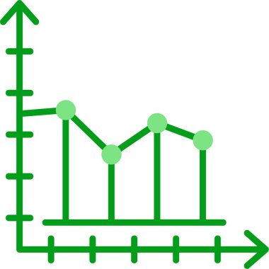 Büyüme grafiği Web simgesi basit illüstrasyon  