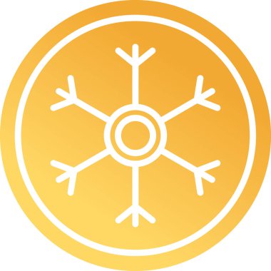 Kar tanesi. Web simgesi basit illüstrasyon 