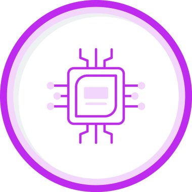 cpu icon, vector illustration simple design