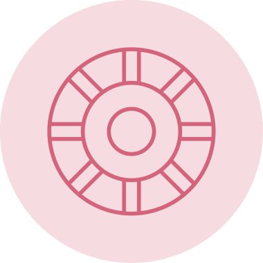 Renk Çemberi web simgesi, vektör illüstrasyonu