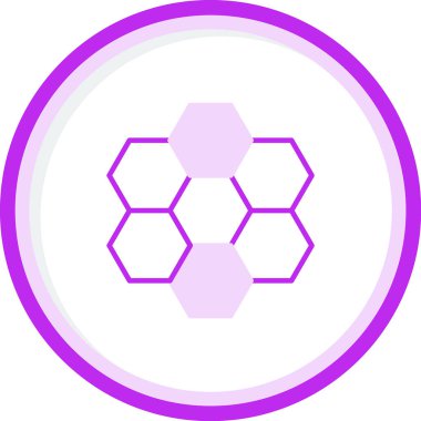 altıgen web simgesi, vektör çizim