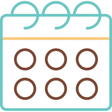 Takvim simgesi, vektör illüstrasyonu basit tasarım