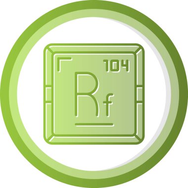 Rutherfordium web simgesi, vektör illüstrasyonu